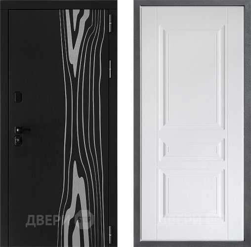 Входная металлическая Дверь Дверной континент ДК-12 ФЛ-243 Альберо Браш серебро в Ногинск