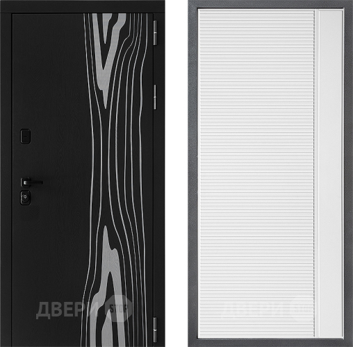 Входная металлическая Дверь Дверной континент ДК-12 ФЛ-757 Белое Стекло Софт милк в Ногинск