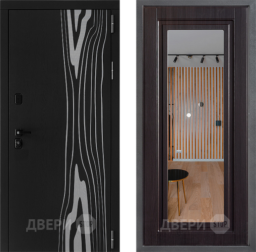 Входная металлическая Дверь Дверной континент ДК-12 ФЛЗ Зеркало Венге в Ногинск