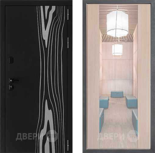 Дверь Дверной континент ДК-12 ФЛЗ-1 Зеркало Капучино в Ногинск