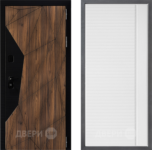 Входная металлическая Дверь Дверной континент ДК-11 ФЛ-757 Белое Стекло Софт милк в Ногинск