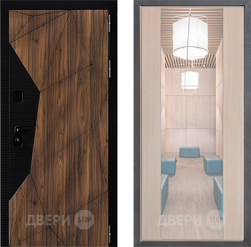 Дверь Дверной континент ДК-11 ФЛЗ-1 Зеркало Капучино в Ногинск