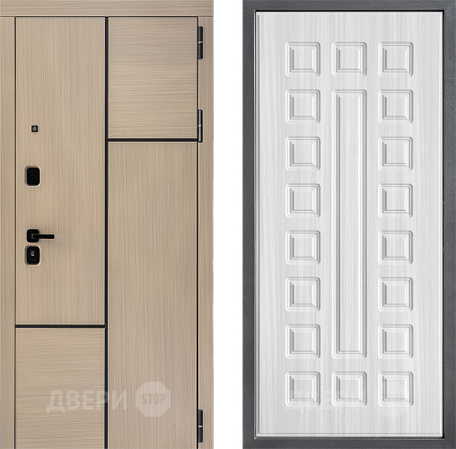 Входная металлическая Дверь Дверной континент ДК-14 ФЛ-183 Сандал белый в Ногинск