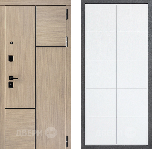 Входная металлическая Дверь Дверной континент ДК-14 ФЛ-Кватро Белое дерево в Ногинск