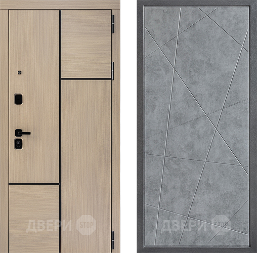 Входная металлическая Дверь Дверной континент ДК-14 ФЛ-655 Бетон серый в Ногинск