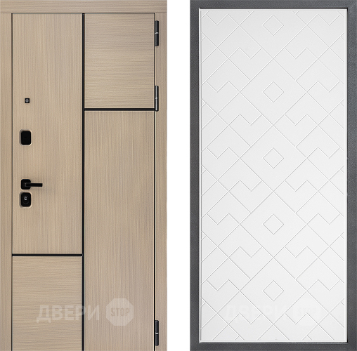 Входная металлическая Дверь Дверной континент ДК-14 ФЛ-Тиффани Белый софт в Ногинск