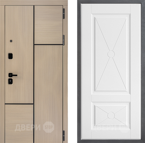 Входная металлическая Дверь Дверной континент ДК-14 ФЛ-617 Софт милк в Ногинск