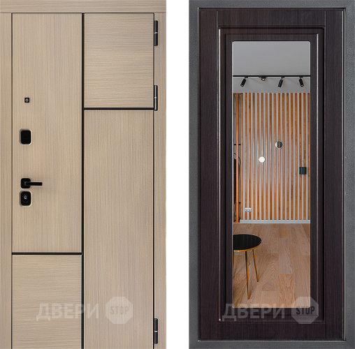 Входная металлическая Дверь Дверной континент ДК-14 ФЛЗ Зеркало Венге в Ногинск