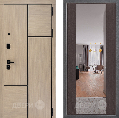 Входная металлическая Дверь Дверной континент ДК-14 ФЛЗ-1 Зеркало Венге в Ногинск