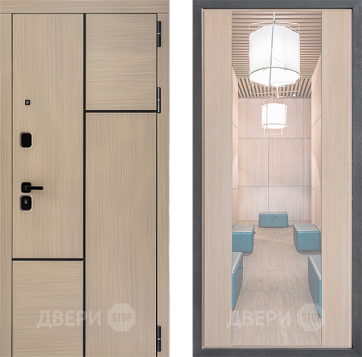 Дверь Дверной континент ДК-14 ФЛЗ-1 Зеркало Капучино в Ногинск