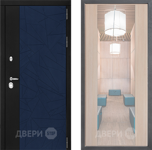 Входная металлическая Дверь Дверной континент ДК-9 ФЛЗ-1 Зеркало Капучино в Ногинск