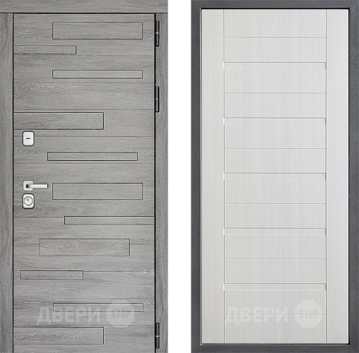 Входная металлическая Дверь Дверной континент ДК-10 ФЛ-70 Лиственница белая в Ногинск