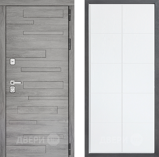 Входная металлическая Дверь Дверной континент ДК-10 ФЛ-Кватро Белое дерево в Ногинск