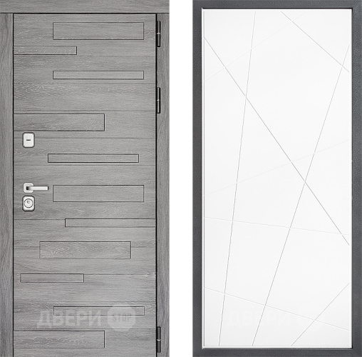 Входная металлическая Дверь Дверной континент ДК-10 ФЛ-655 Белый софт в Ногинск