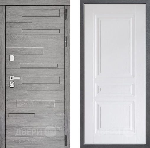 Входная металлическая Дверь Дверной континент ДК-10 ФЛ-243 Альберо Браш серебро в Ногинск