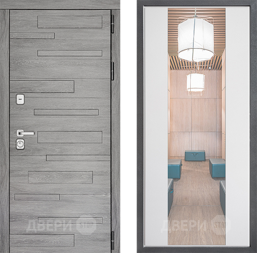 Дверь Дверной континент ДК-10 ФЛЗ-1 Зеркало Белый софт в Ногинск