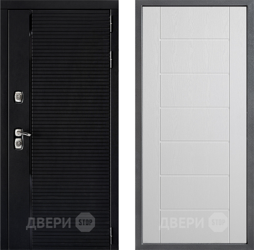 Входная металлическая Дверь Дверной континент ДК-1 ФЛ-Лайн Белое дерево в Ногинск