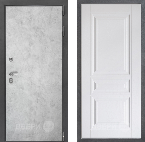 Входная металлическая Дверь Дверной континент ДК-3/743 ФЛ-243 Альберо Браш серебро в Ногинск