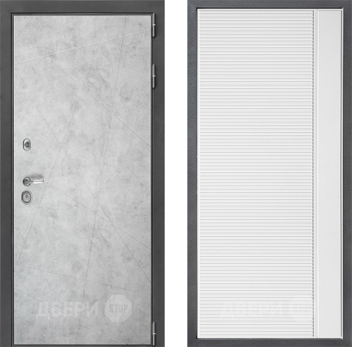 Входная металлическая Дверь Дверной континент ДК-3/743 ФЛ-757 Белое Стекло Софт милк в Ногинск