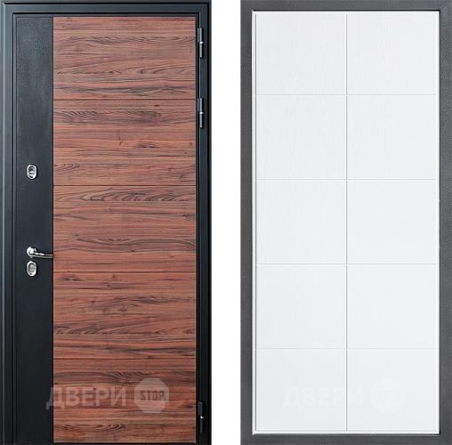 Входная металлическая Дверь Дверной континент ДК-15 Красное Дерево ТЕРМО ФЛ-Кватро Белое дерево в Ногинск