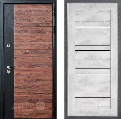 Дверь Дверной континент ДК-15 Красное Дерево ТЕРМО ФЛ-49 Бетон снежный в Ногинск