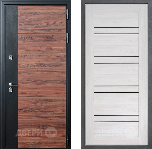 Входная металлическая Дверь Дверной континент ДК-15 Красное Дерево ТЕРМО ФЛ-49 Сосна белая в Ногинск