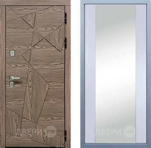 Входная металлическая Дверь Дива МД-97/2 Д-15 Зеркало Белый в Ногинск