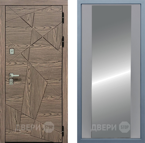 Входная металлическая Дверь Дива МД-97/2 Д-15 Зеркало Силк Маус в Ногинск