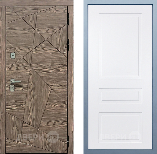 Входная металлическая Дверь Дива МД-97/2 Н-13 Белый в Ногинск