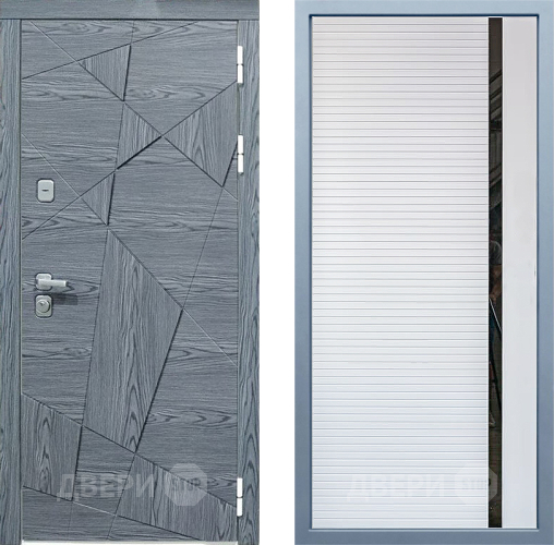 Входная металлическая Дверь Дива МД-97/3 МХ-45 Белый матовый в Ногинск