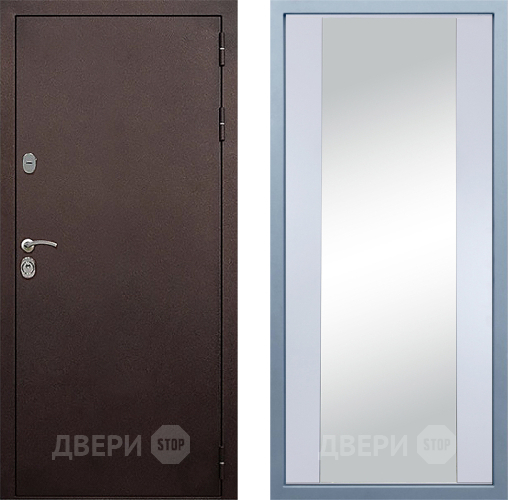 Дверь Дива МД-40 Медь Д-15 Зеркало Белый в Ногинск