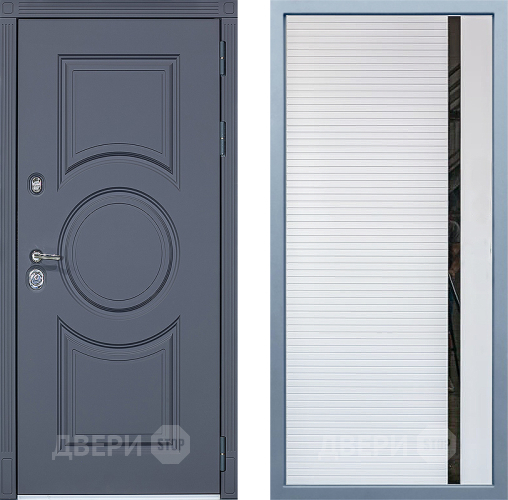 Входная металлическая Дверь Дива МХ-30 STR МХ-45 Белый матовый в Ногинск