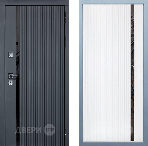Входная металлическая Дверь Дива МХ-46 STR МХ-46 Белый матовый в Ногинск