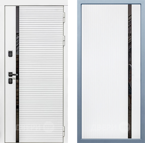 Входная металлическая Дверь Дива МХ-45 Белая STR МХ-46 Белый матовый в Ногинск