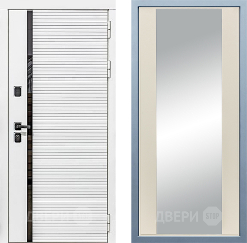 Дверь Дива МХ-45 Белая STR Д-15 Зеркало Шампань в Ногинск