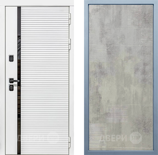 Входная металлическая Дверь Дива МХ-45 Белая STR Д-4 Бетон темный в Ногинск