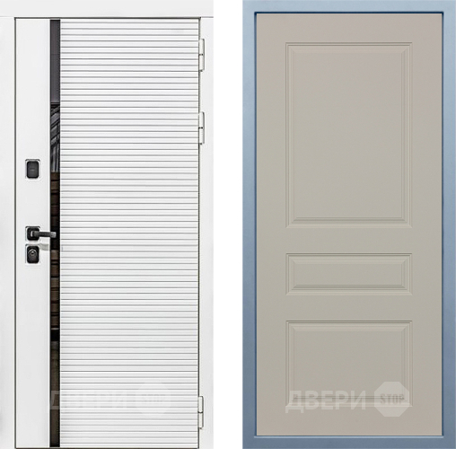 Входная металлическая Дверь Дива МХ-45 Белая STR Д-13 Шампань в Ногинск