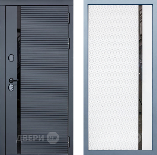 Входная металлическая Дверь Дива МХ-45 STR МХ-47 Белый матовый в Ногинск