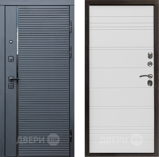 Входная металлическая Дверь Престиж Черная Линия Line Белый в Ногинск