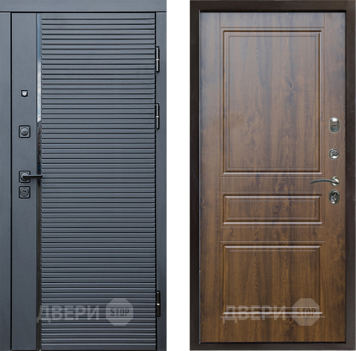 Входная металлическая Дверь Престиж Черная Линия Классика Дуб в Ногинск