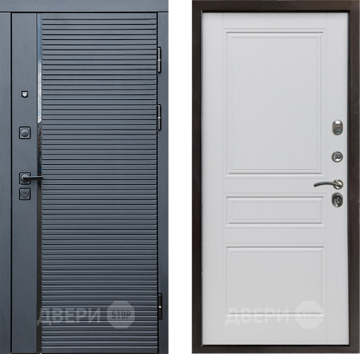 Входная металлическая Дверь Престиж Черная Линия Классика Белый матовый в Ногинск