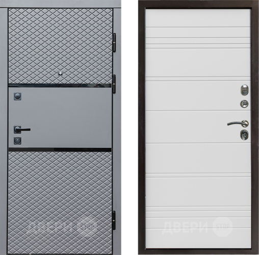 Входная металлическая Дверь Престиж Ромб Line Белый в Ногинск