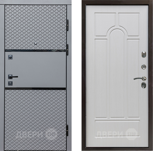 Входная металлическая Дверь Престиж Ромб Арка Лиственница белая в Ногинск