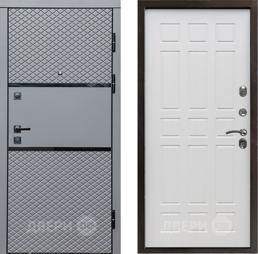 Входная металлическая Дверь Престиж Ромб Спарта Лиственница белая в Ногинск