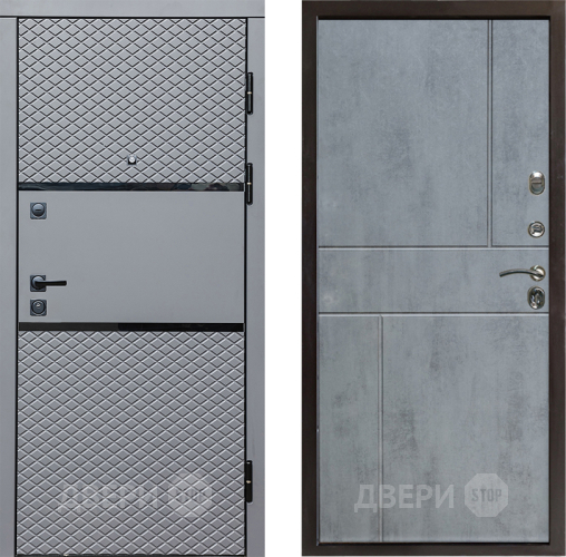 Входная металлическая Дверь Престиж Ромб Горизонт Бетон темный в Ногинск