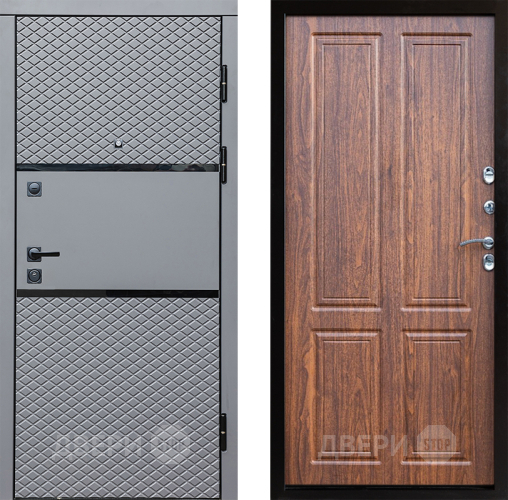 Входная металлическая Дверь Престиж Ромб Премиум Орех светлый в Ногинск