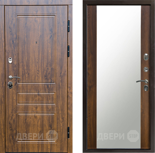 Входная металлическая Дверь Престиж Классика Дуб Зеркало Дуб в Ногинск