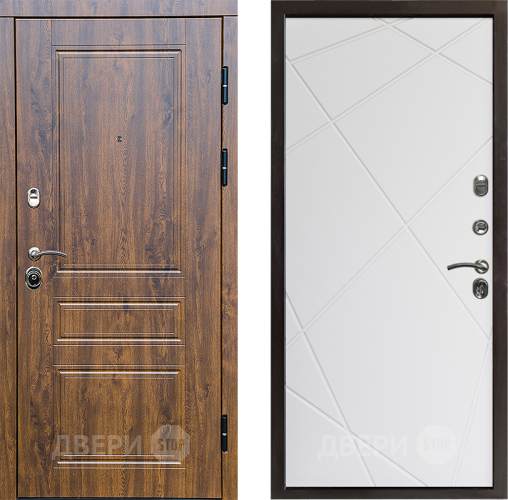 Входная металлическая Дверь Престиж Классика Дуб Лучи Бетон белый в Ногинск