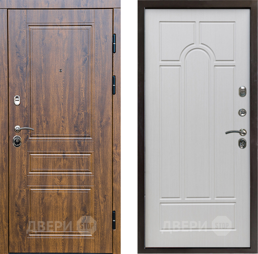 Входная металлическая Дверь Престиж Классика Дуб Арка Лиственница белая в Ногинск