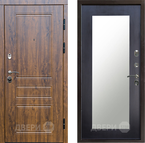 Входная металлическая Дверь Престиж Классика Дуб Зеркло Пастораль Венге в Ногинск